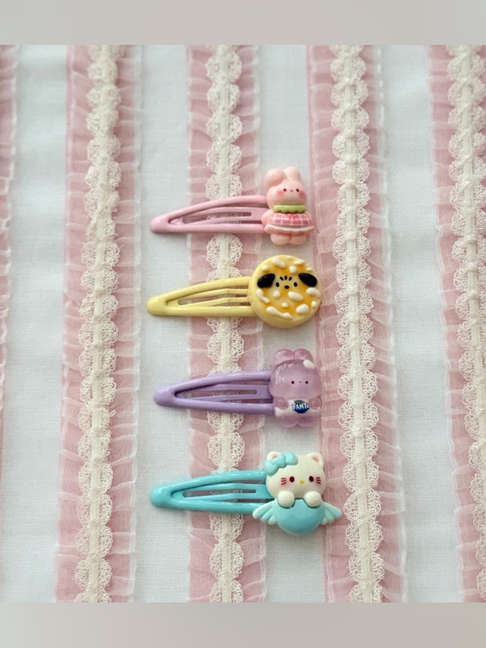 New 4pcs hair snap clips for girls